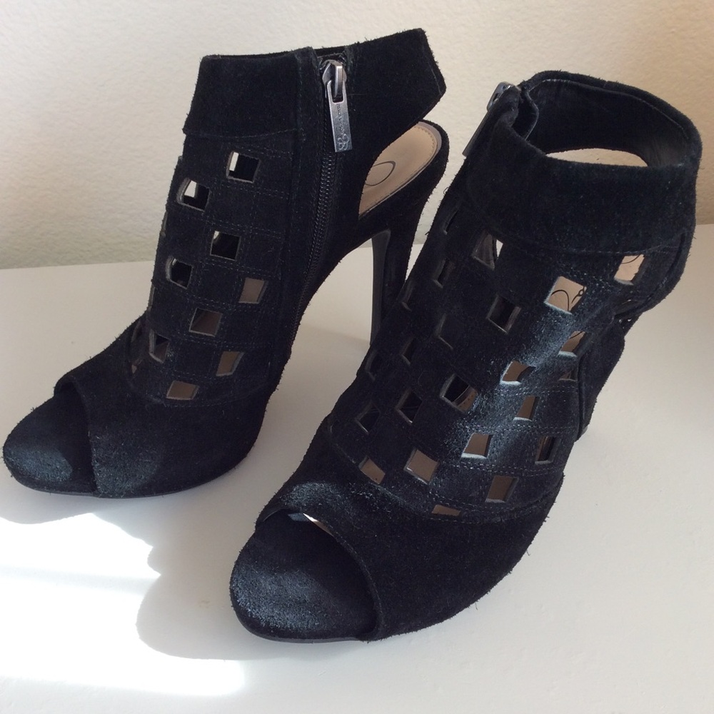Jessica Simpson Black Suede Heels Size 8